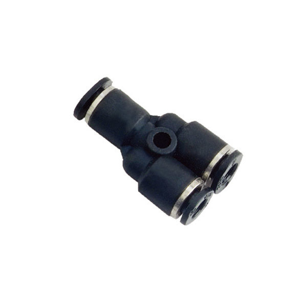Mini Pneumatic Tube Fittings PY C Equal Y Tee SMC Type Brass Nickel Plated