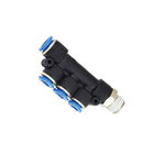 PKB Five Way male R thread connector Equal Tee Pneumatic Tube Fitting