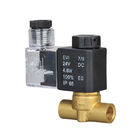 XTF Small Copper Two Way Solenoid Valve , DC12V / DC24V Straight Brass Solenoid Valve