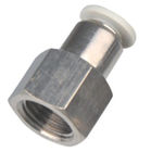 Female Straight One Touch Brass Nickel Plate Air Tube Fittings with O ring