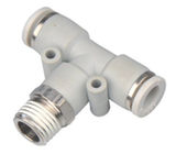 PB Branch Tee two Touches connector Brass Nickel Plated Tube Fittings