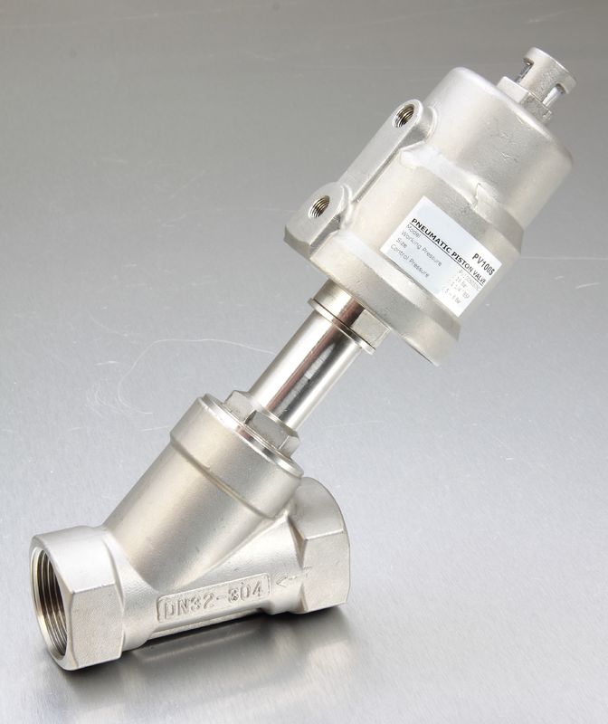 Stainless Steel Angle Valve , PV700 2 / 2 Way Angle Valve For Liquids