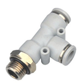 PD - G Branch Tee Male connector Side G Thread Gray Colour Tube Fittings