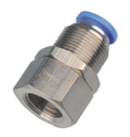 PMF - G thread Female Straight One Touch Brass Nickel Plate Pneumatic Tube Fittings