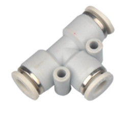 PE Equal Tee Plastic Air Fitting Pressure 1.5Mpa tube Dia up to 16mm