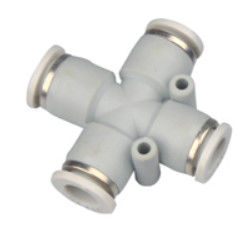 PZA Plus Type Plastic Material Four Way Equal Size Push In Air Tube Fitting