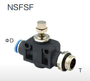 NSFSF Adjustable Air Throttle Valve From Tube Side To Thread Side Rotatable Body